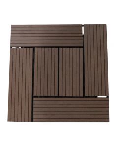 PISO WPC EXTERIOR DECK CHOCOLATE 300X300X20MM