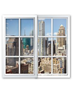 VENTANA CORREDIZA PVC 1.20x1.20 BLANCA FRANCESA