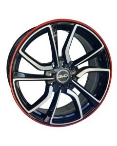 RINES GF-H132 17X7.5 4H / 8H BK/INNER RED