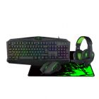 KIT GAMING T-DAGGER T-TGS003 (TECLADO/MOUSE/PAD/AUDIF.) 4 EN 1
