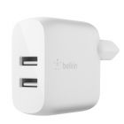 ADAPTADOR BELKIN WALL WH DUAL USB-A WCB002DQWH 24W