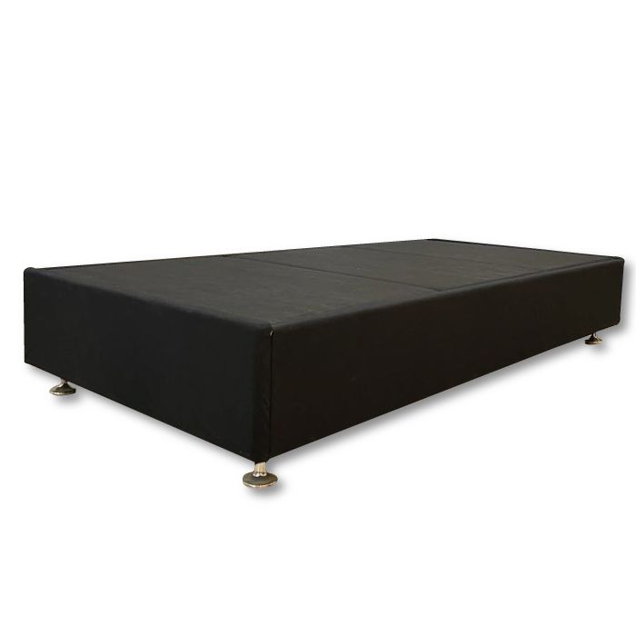 Cama box spring con colchón tela negro 90x190 cm - referencia Mqm-3136719